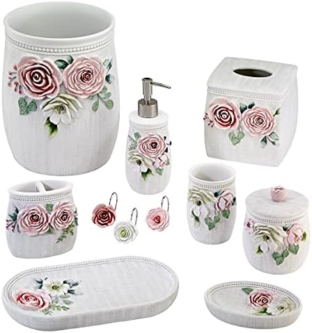 מצעי Avanti - צלחת סבון, אביזרי משטח השיש, עיצוב אמבטיה בהשראת פרחים