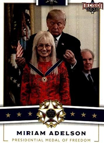 2020 החלטת עלים מדליית נשיאות החופש PMOF-4 כרטיס מסחר מרים אדלסון