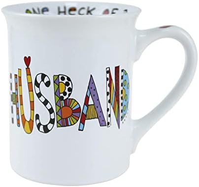 Enesco שמנו הוא בוץ Cuppa Doodles לעזאזל של ספל קפה בעל, 16 אונקיה, רב צבעוני
