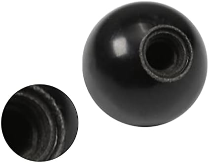 Bettomshin 8 יחידות כפתור כדור תרמוסט M5 חוט נקבה ידית Bakelite ידית 20 ממ/0.79 ידית כדורית קוטר חלק שחור לשחור לכסחות דשא שסתומי