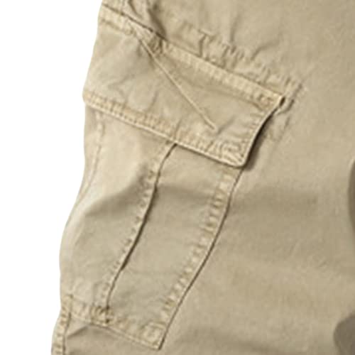 מכנסי מטען מזדמנים לגברים קצרים קלים משקל רגוע בכושר רב מכנסיים קצרים בכיס צבאי רופף קיץ חיצוני מכנסיים קצרים
