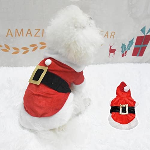 בגדי כלבים לחג המולד לכלבים קטנים תלבושות סנטה כלב מעיל חיות מחמד Poodle Yorkies Chihuauaa בגדי