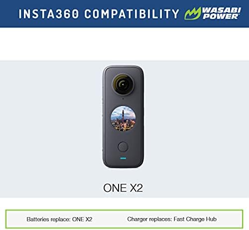 Wasabi Power One X2 סוללה התואמת למצלמת Insta360 One X2