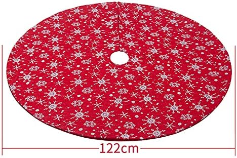 חצאיות עץ חג המולד של Huijie - דפוס פתית שלג בגודל 48 אינץ