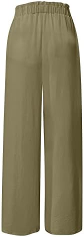 מכנסי רגל רחבים של Cokuera לנשים מותאמות דקיקות מכנסיים נקבות נשי רגל רחבה מכנסי מטען ארוכים מכנסיים מוצקים מגניבים נשים