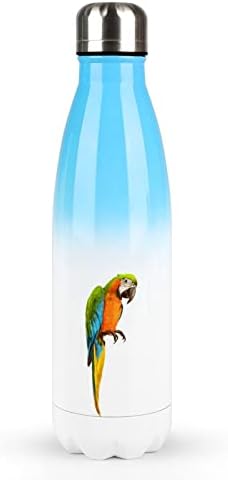 תוכי ציפור נירוסטה בקבוק מים עם מכסה בקבוק ספורט מבודד למכסה לקמפינג פיקניק 17 גרם