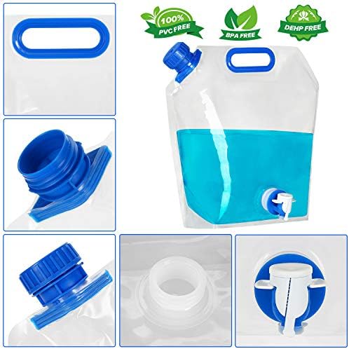 מיכל מים מתקפל על ידי Uyghhk, BPA כיתת מים ברורה של BPA עם זרבובית לטיולי רכיבה על קמפינג ספורט, בקבוק מי חירום