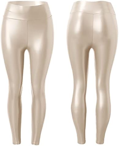 XXBR נשים חורפיות רופפות מכנסיים מתאימים חותלות עור דמויות נמתחות מותניים גבוהות מכנסיים רזים ומכנסי חורף מוצקים