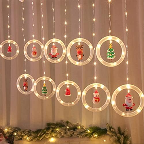 Llryn אורות מחרוזת LED לחג המולד, אורות חלון חג המולד, אורות תלויים לחג המולד עם USB, אורות מיתר וילון חג המולד
