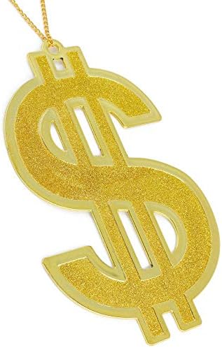שלד היפ הופ זהב שרשרת-ראפר דולר סימן מדליון גנגסטר זהב שרשרת תלבושות בלינג תכשיטים