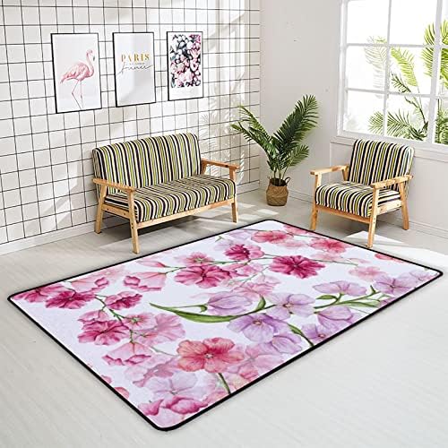 זוחל שטיח מקורה משחק מחצלת פרחים ורודים לסלון חדר שינה חינוכי משתלת רצפה שטיחים שטיחים 80x58in