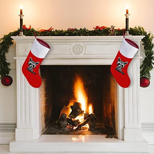 דביבון דביבון חמוד גרבי חג מולד קטיפה אדומה עם תיקים ממתקים לבנים קישוטי חג המולד ואביזר מסיבות משפחתיות