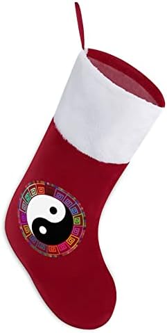 יין ויאנג טאיצ'י חג המולד תלויים גרב גרב סנטה חמוד לקישוטי עץ חג המולד מתנות קישוטים
