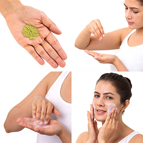 מבריק אמיתי נים אבקת ניקוי פנים, פנים לשטוף לעור שומני, מלא טבעי לטיפוח העור, עבור גברים & מגבר; נשים, 15 גרם