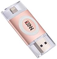 כונן פלאש אייפון IBINN 64GB USB 3.0 אחסון זיכרון נוסף של ברק לאייפון, iPad ו- iPod - גימור זהב ורד