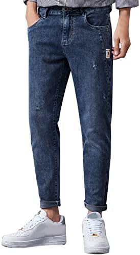 ילד גברים של סתיו החורף מקרית צפצף ספורט מכנסיים עם כיס אופנה ג ' ינס תשע נקודות מכנסיים גליטר קצף
