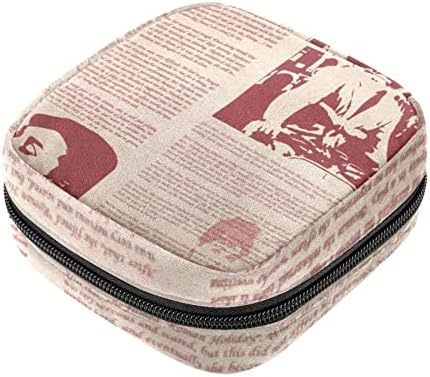 שקית אחסון מפיות סניטרית של Oryuekan, תיקי רוכסן משטח מחודתיים ניידים לשימוש חוזר, כיס אחסון טמפון לנשים, רטרו