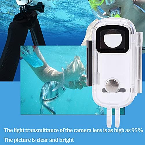 Zyyini 30 מ 'דיור אטום למים מתחת למים עבור SJCAM C100/C100PLUS מצלמות פעולה, מעטפת מצלמה אטומה למים לקליפת צלילה/גלישה/רכיבה