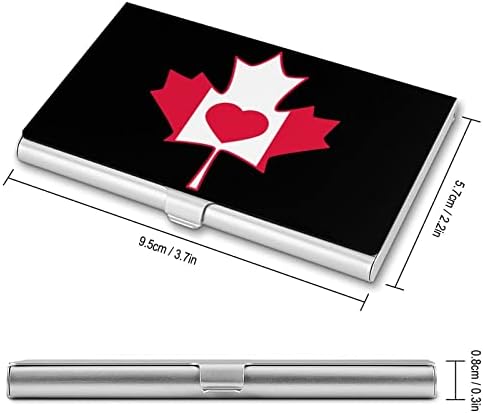קנדה עלה אדר דגל ולב עסקים מזהה כרטיס מחזיק סילם מקרה מקצועי מתכת שם כרטיס ארגונית כיס