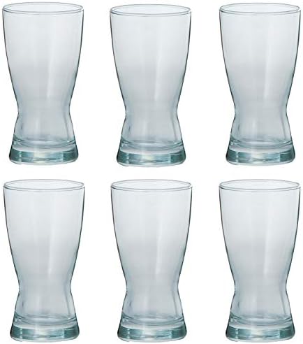 זכוכית בירה סנטורי, שקופה, 9.5 אונקיות, כוס שעה, 130-12, חבילה של 6