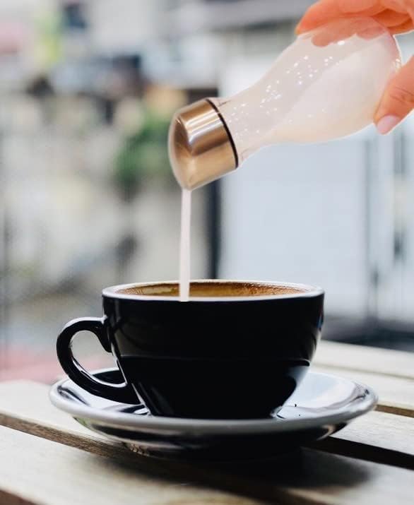 מתקן סוכר בעיצוב ג 'יי אנד מ' עם זרבובית למזיגה לאביזרי בר קפה, יסודות תה ואפייה עם מכסה נירוסטה-9.5 אונקיות מיכל