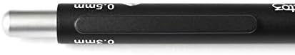 עיפרון מכני tutto3 שחור - עם 0.3 ממ, 0.5 ממ, 0.7 ממ + אביזרים - 3 ב 1