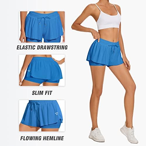 מכנסיים קצרים זורמים לנשים פרפר בנות קיץ מכנסיים קצרים של מכנסיים אתלטים