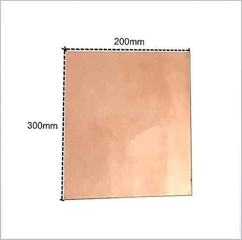 גיליון נחושת של Yiwango צלחת נייר גיליון מתכת נחושת 1. 2x 200 x 300 ממ חתוך צלחת מתכת נחושת, 200 ממ x 300 ממ x 1.