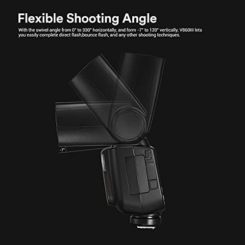 גודוקס וי860 מצלמה זרקור פלאש לקנון, 2.4 גרם טטל 1/8000 פלאש ספידלייט עם גודוקס 2 טרק אלחוטי פלאש טריגר תואם למצלמת