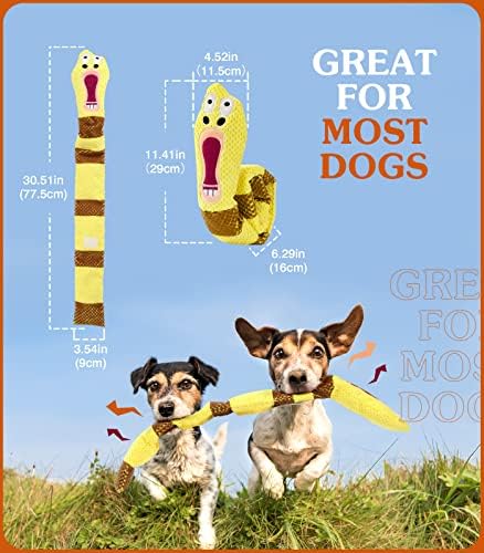 צעצועי פאזל כלבים של Lewondr, צעצועי לעיסה בפלאש אינטראקטיביים לשעמום, צעצועי העשרה לכלבים חריקים אימוני מנת משכל,