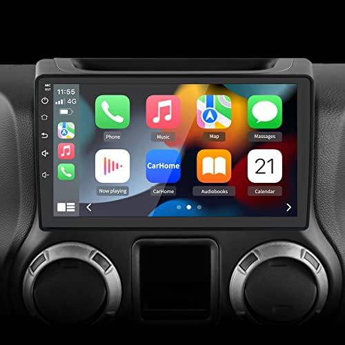 רדיו רכב סטריאו אנדרואיד 12 לג'יפ רנגלר ג'יי.ק. גנד צ'רוקי דודג 'ראם 1500 עם Apple Carplay אנדרואיד אלחוטית אוטומטית