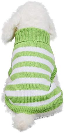בגדי גור של הונפרד לכלבים קטנים סוודרים פופולריים אופנה פופולרית חורף סוודר חם מרווח צבע בגדי חיות מחמד