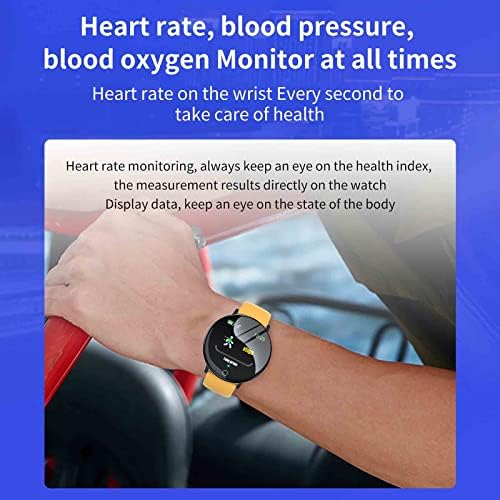 שעון חכם CQCCYD, שעון חכם מלא של מסך מגע עבור iOS אנדרואיד מוניטור חמצן בדם, לחץ דם, גשש כושר דופק דופק מוניטור