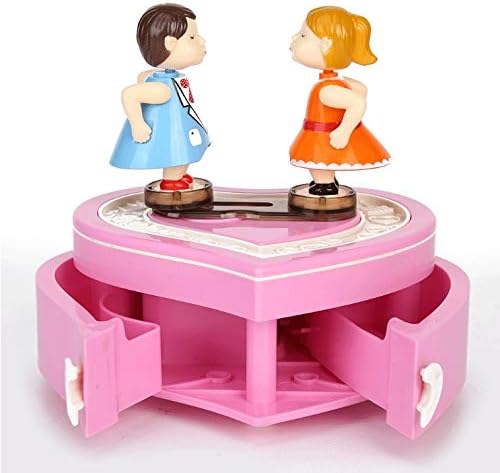 WYBFZTT-188 זוג בובה קופסת מוסיקה רדיו שעון שעון ילדה מנגנון מוסיקה מסומנת ידנית חתונה