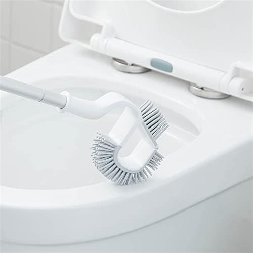 Knfut מברשות שירותים ומחזיקים ， Hibbent TPR מברשת אסלה דו צדדית יצירתית סיליקון ניקוי ראש ניקוי כלים ניקוי אביזרי אמבטיה