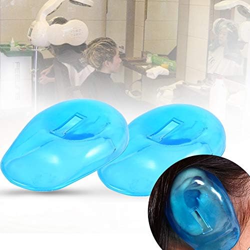 2 יחידות כחול אוזן כיסוי מגן, אנטי מכתים פלסטיק משמר מגן על מחממי אוזני מהצבע, לשימוש חוזר אוזן כיסוי מגן מגן עבור