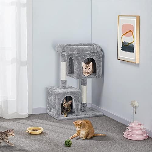 עץ חתול חלל רב -שכבתי עם דירות, בית אפור בהיר דירה גדולה עץ חתול יוקר