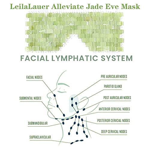 Leilalauer להקל על מסיכת עיניים ירקן, מסיכת עיניים של ג'ייד, מסכת טלאי עיניים, טבעי לשימוש חוזר של ליילה לאואר הקלה