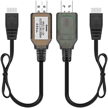 Crazepony 2 pcs כבל מטען USB 1A עם מחבר XH-3P עבור 2S 7.4V Lipo סוללה Hosim Q903 Q905 Axial SCX10 RC CAR CRAWLER FPV