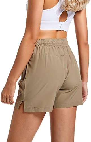 מכנסיים קצרים של yoopooyee Ellictic Runnig לאישה מהירה של אימון מסלול כושר בקיץ מהיר של מכנסיים קצרים