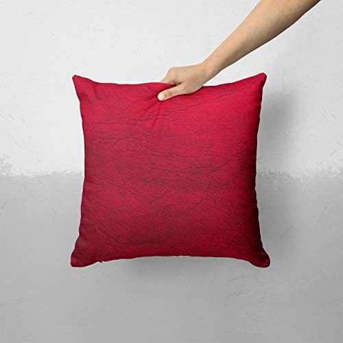 IIROV עור אדום עשיר - עיצוב בית דקורטיבי בהתאמה אישית מקורה או זריקת כרית לזרוק חיצונית פלוס כרית כרית לספה, מיטה או ספה