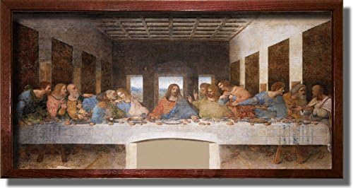 המקורי הסעודה האחרונה על ידי לאונרדו דה וינצ ' י ציור מקורי תמונה שנעשה על נמתח בד קיר אמנות דקור מוכן לתלות!.