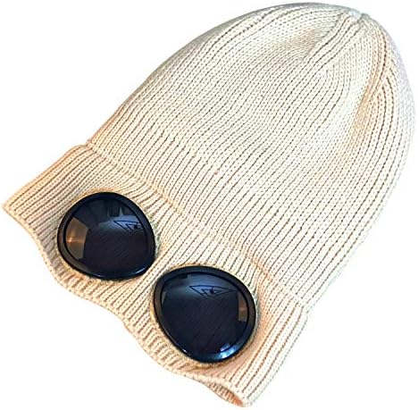 בלזן יוניסקס משקפיים סרוג כפת כובע אטום לרוח חם חורף גולגולת כובע