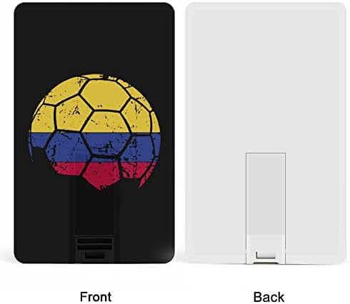 דגל קולומביאני בכדורגל בכדורגל כרטיס אשראי USB פלאש נוהג כונן אחסון מקל זיכרון נייד 32 גרם