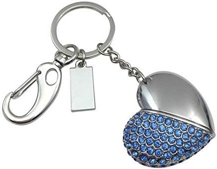 USB 2.0/3.0 תכשיטי פלאש תכשיטים קריסטל מקל זיכרון דיסק U אחסון דיסק כחול