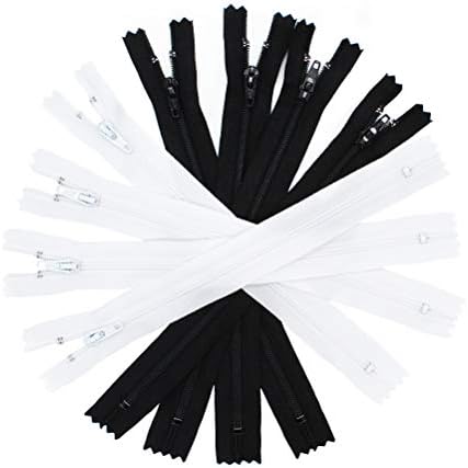 60 רוכסן Zipper ykk 3 חצאית ושמלה ~ 6 שחור ו 6 לבן