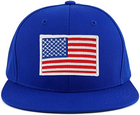 CRAMILCREW לבן דגל אמריקאי דגל גודל נוער גודל FLATBILL SNAPBACK כובע בייסבול