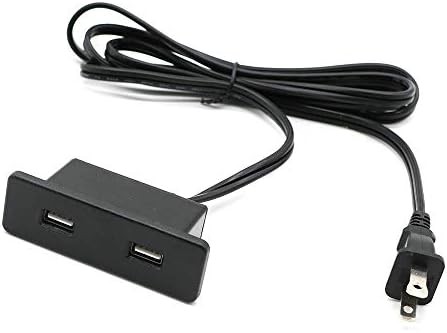 שקע רכזת USB מופעל שקוע חשמל של USB כוח כוח GROMMENT 2 USB 2.1A המותקן לשולחן שולחן המיטה