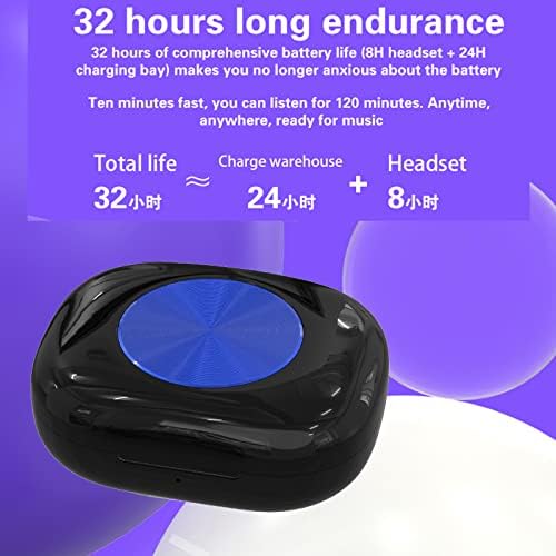 Qonioi Bluetooth אוזניות אוזניות, Bluetooth Bluetooth 5.3 ספורט אטום מים, הפחתת רעש, מדוברת, מתג הול לעבודה משחקי ספורט עבודה