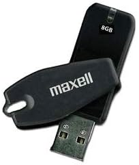 MAXELL 503202 קלים קדם והפעלה הגנה על סיסמא 8 GB כונן הבזק USB 2.0 עם כובע סיבוב